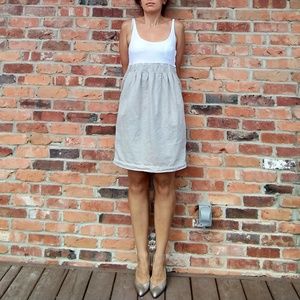 James Perse 100% Pima Cotton Grey and White Dress
